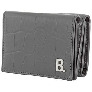 Balenciaga Grey Mini Leather Wallet
